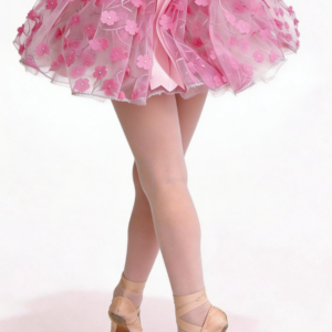 Saia de Tulle Organza e Laços de Cetim