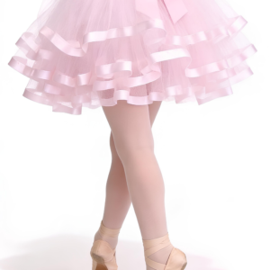 Saia de Tulle Fitas e Laços de Cetim